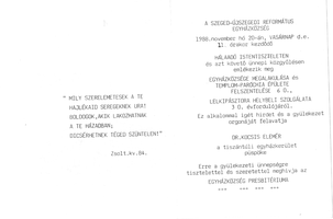 Meghívó épület szentelésre